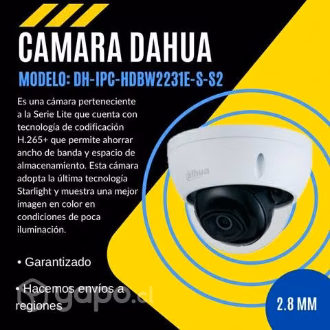 Cámara dahua modelo: dh-ipc-hdbw2231e-s-s2