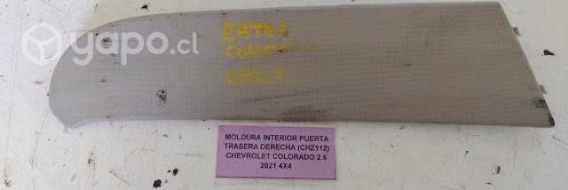 Moldura Interior Puerta Tras Der Chv Colorado 2021