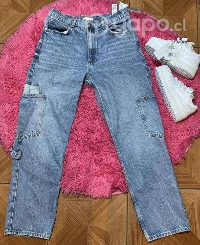 Jeans Cargo Mujer Zara - Imagen 3
