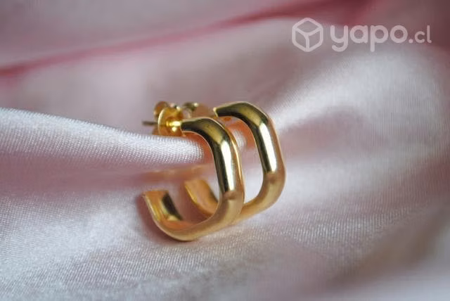 Aros enchapados en oro