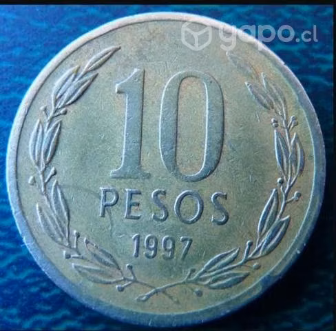 Monedas de 10 del 99, 97 y 80's