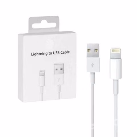 Cable Lightning USB Compatible iPhone Blanco 1mt