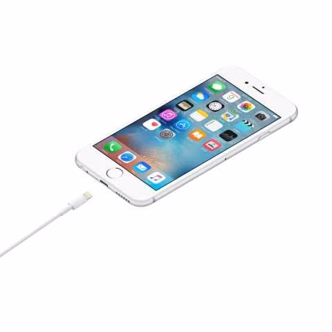 Cable Lightning USB Compatible iPhone Blanco 1mt