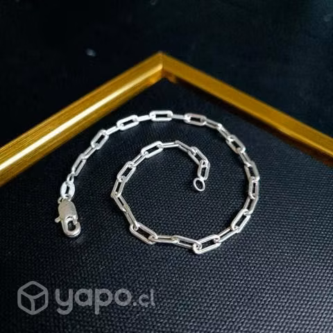 Pulsera Eslabón Clásico Plata Italiana