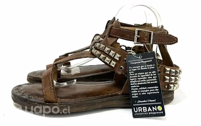 Chala Plana De Cuero Marca Urbano N*36 Café