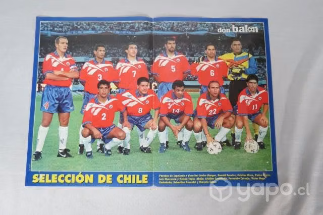 Selección Chilena Rumbo A Francia 1998 Póster