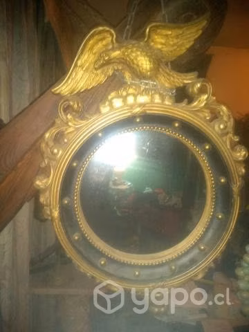 Antiguo Espejo metálico Romano decoración