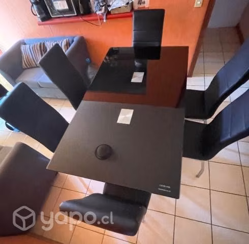 Comedor de 6 sillas ecocuero - Imagen 3