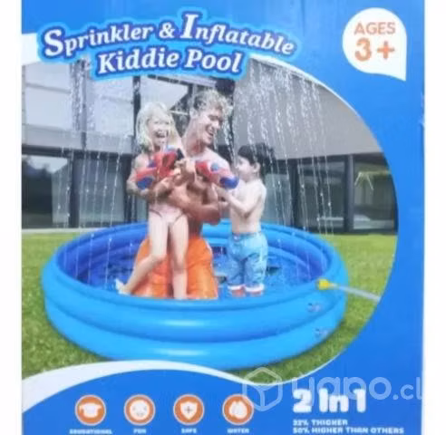 Piscina Inflable Y Alfombra De Agua Niños