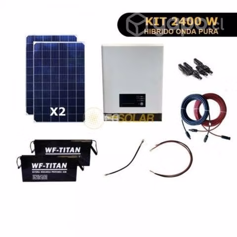Kit Hibrido Off Grid 2.400W Ampliable Alto Consumo