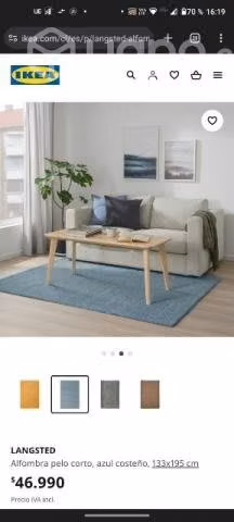 Alfombra azul claro Ikea