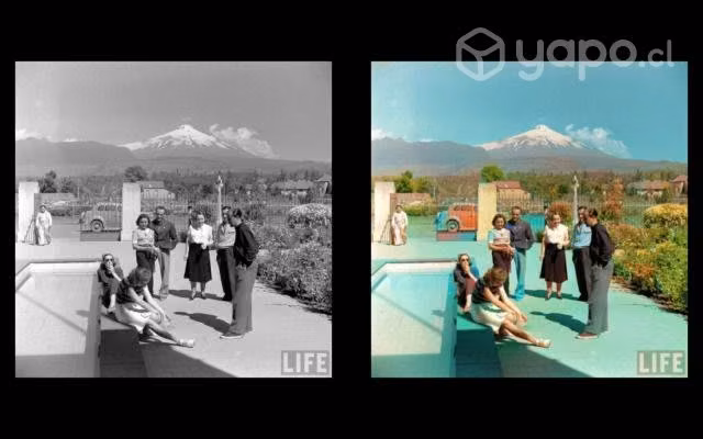 Restauración de fotografias.blanco y negro a color