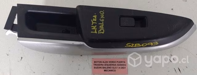 Boton Alza Vidrio Tras Izq Suzuki Baleno GLS 2021