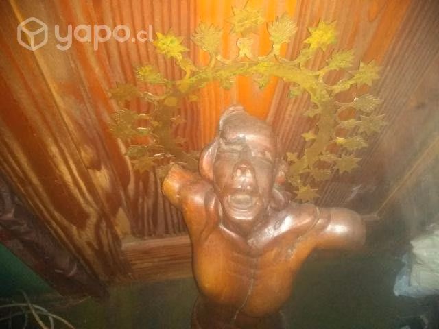 Antiguo cristo de la Agonía Colonial madera
