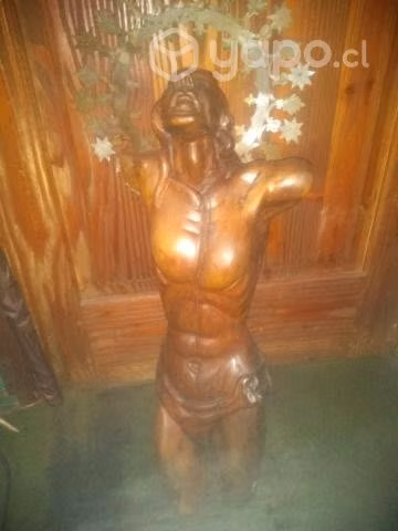 Antiguo cristo de la Agonía Colonial madera