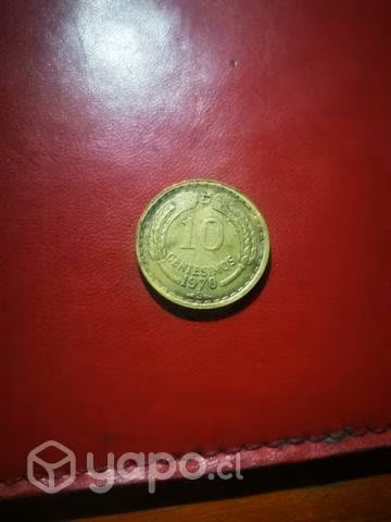 Moneda de 10 centésimos año 1970