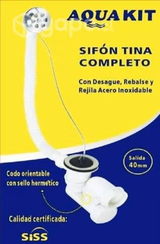 Sifon tina completo con desague y rebalse - Imagen 2