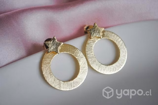 Aros enchapados en oro