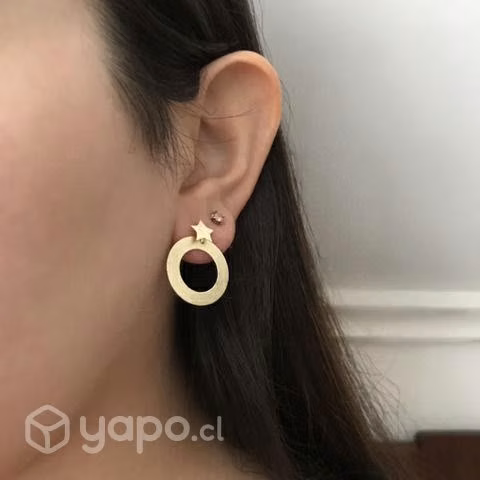 Aros enchapados en oro