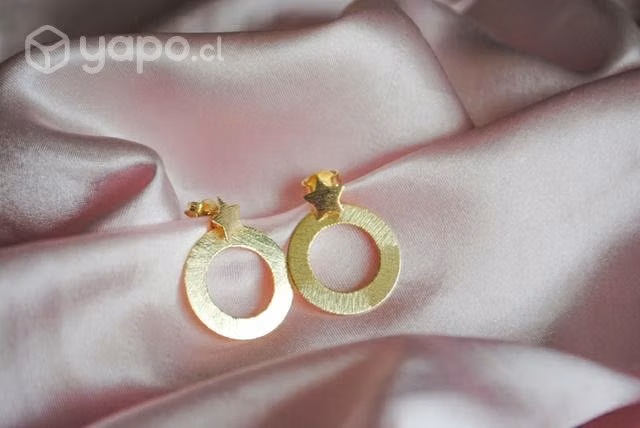 Aros enchapados en oro