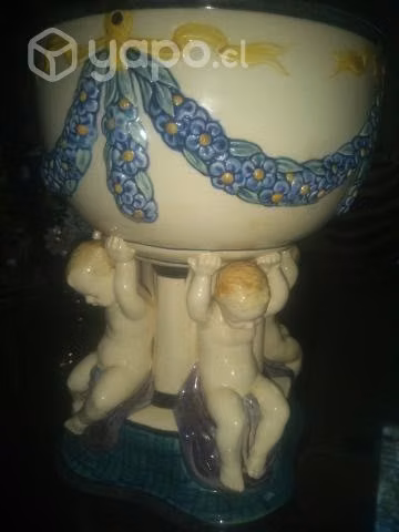Antiguo Cuenco Karlsrhue mayolika 1910 porcelana