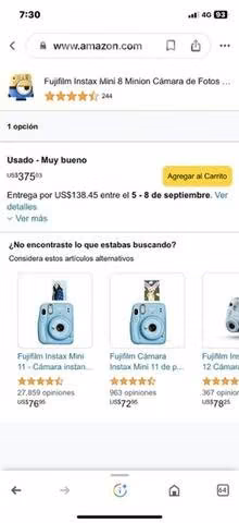 Cámara intax mini edición limitada Minions
