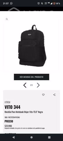 Mochila marca Xtrem, vito 344