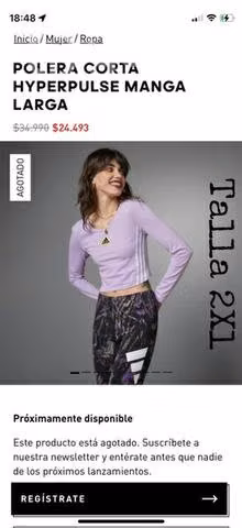 Polera Corta Manga Larga Adidas