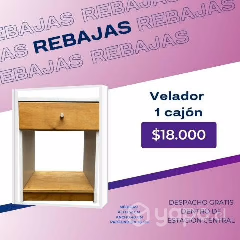 Velador 1 cajón