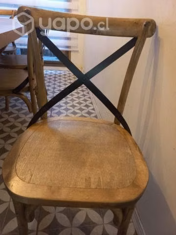 Juego de Comedor Pamela Madera 8 Sillas Rattán