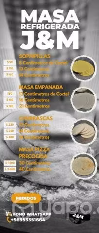 Masas Empanada, Sopaipilla y Churrascas