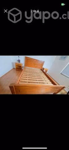 Cama king+colchon+veladores