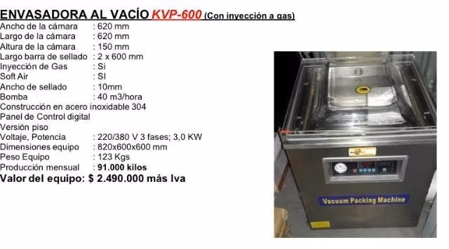Selladora al vacío con inyección a gas - Imagen 4