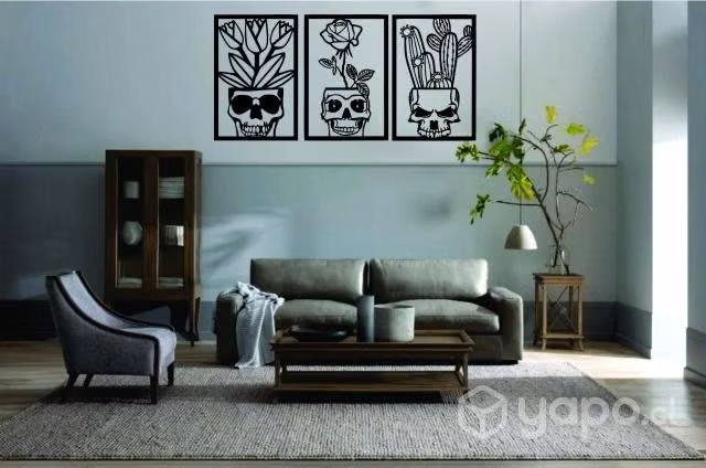 Trípticos decoración hogar - maceteros