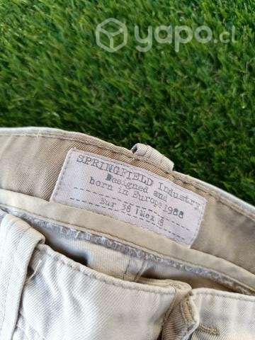Pantalon cargo crema claro - Imagen 2