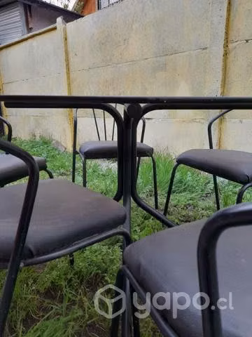 Comedor de vidrio con 6 sillas - Imagen 2
