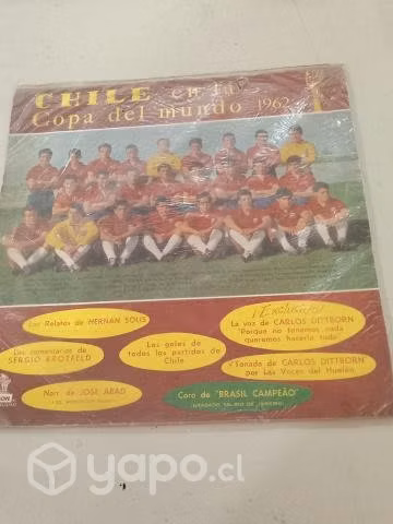 Vinilo chile en la copa del mundo 1962,