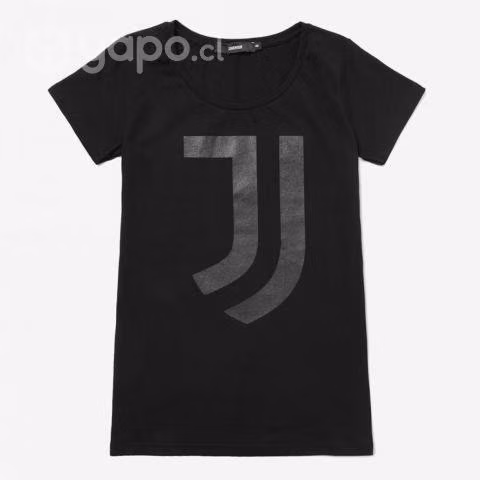 Polera Mujer Juventus C/ Logo Estampado Negro - Imagen 2
