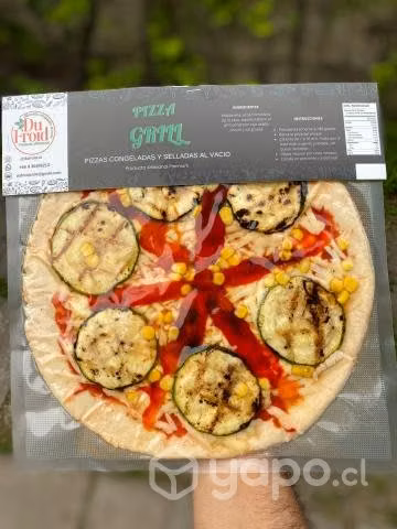 Pizzas congeladas y selladas al vacio