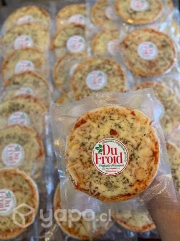 Pizzas congeladas y selladas al vacio