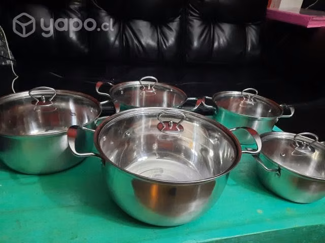 Bateria de cocina / juego de ollas acero inoxidabl