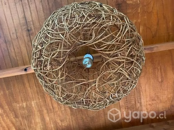 Lamparas de nido de pajaro mimbre