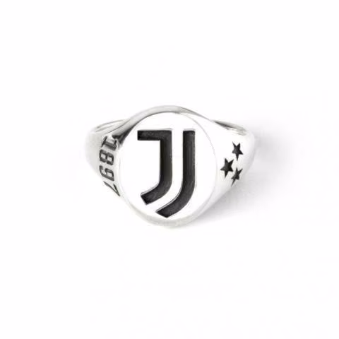 Juventus Anillo Unisex bañado en Plata C/ Logo Neg