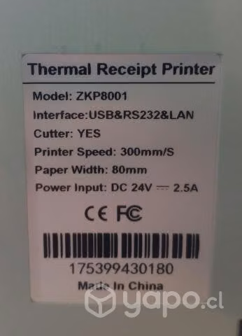 Impresoras térmicas ZKteco - Imagen 3