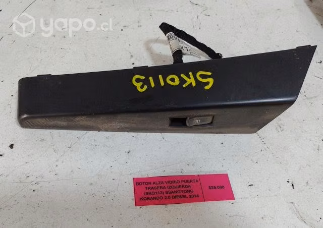 Boton Alza Vidrio Puerta Tra Izq Ssangyong Korando