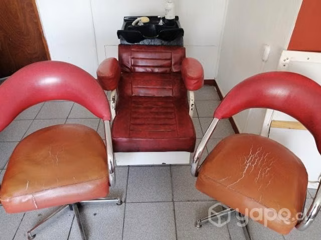 Lavapelo y sillas de peluquería