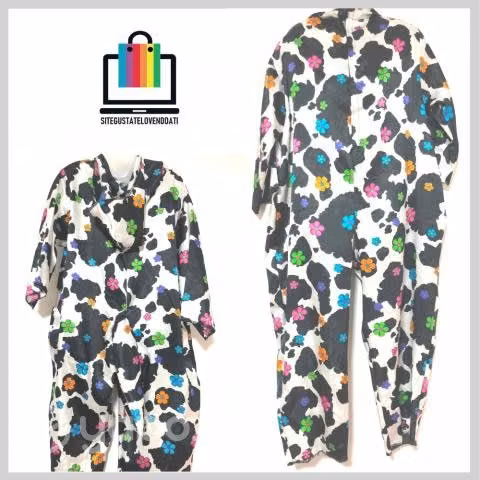 Traje de Vaquita Floreada con Capucha