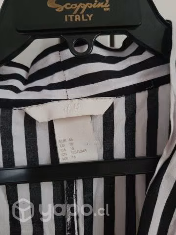 Blusa a rayas negras/blanca