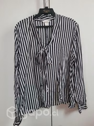 Blusa a rayas negras/blanca