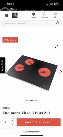 Encimera vitroceramica Kubli Vitro 3 plus 2.0